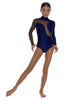 Solid Shadows Leotard with Mesh