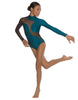 Solid Shadows Leotard with Mesh