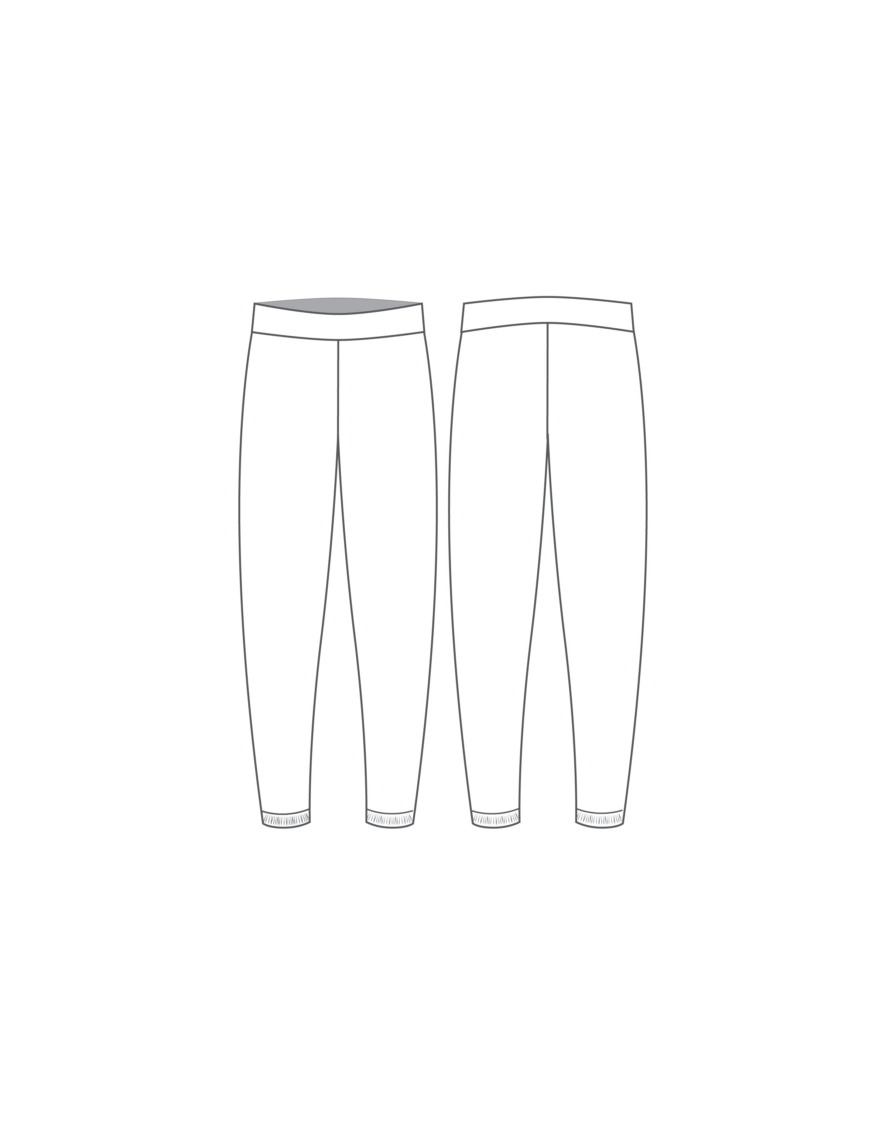 Custom Inked Jogger No Rib Separate Waistband - Lycra