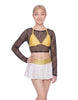 Meshed LS Mesh Crop Top