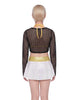 Meshed LS Mesh Crop Top