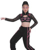 Meshed Long Sleeve T Neck Shrug