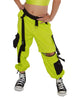 Black Strap Cargo Pants