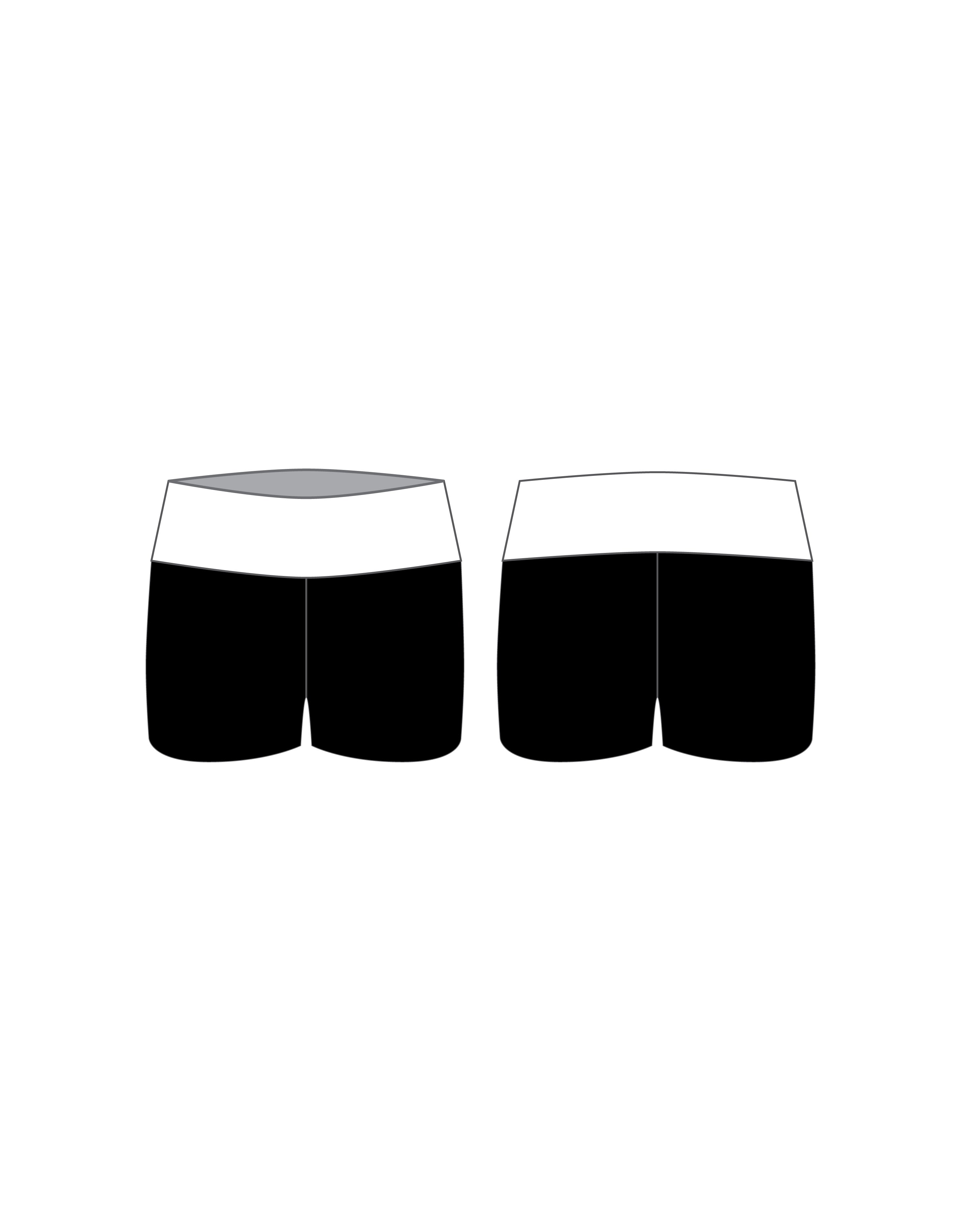 Custom Inked Popcolour Yoga Shorts - Flat Supplex