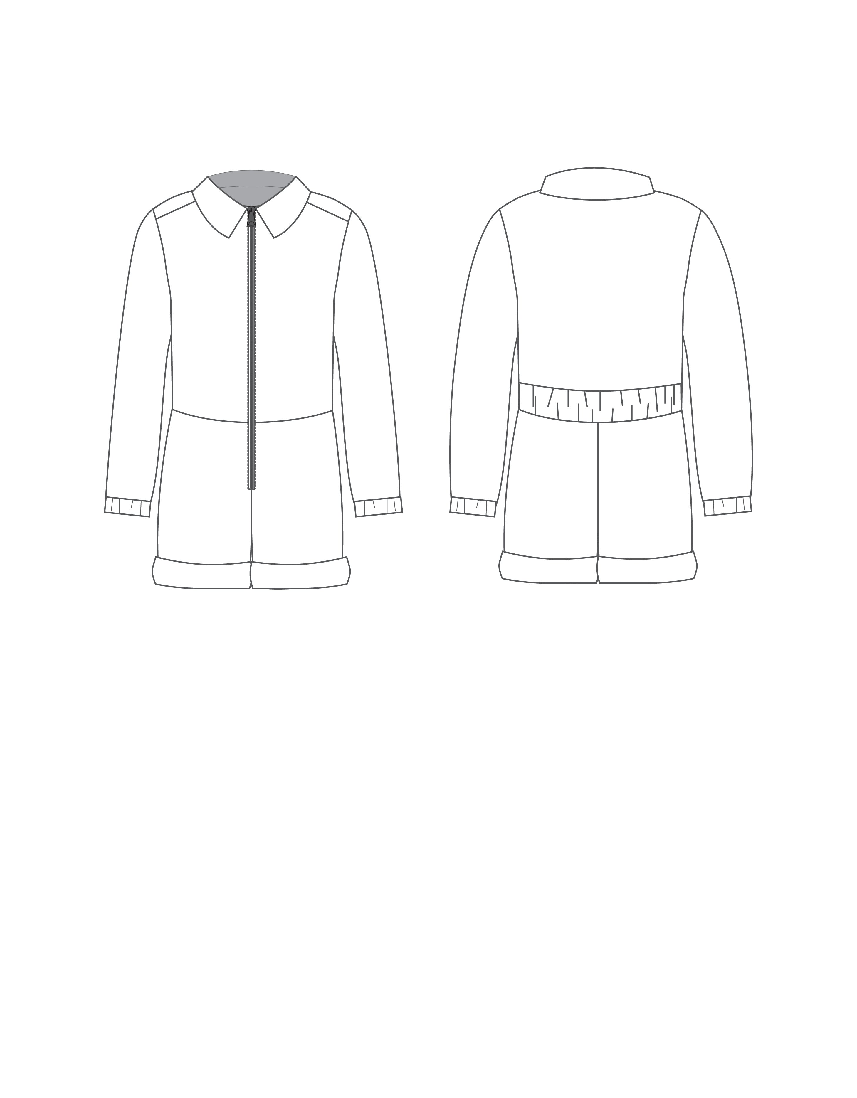 Custom Inked Short Jumpsuit - Satin