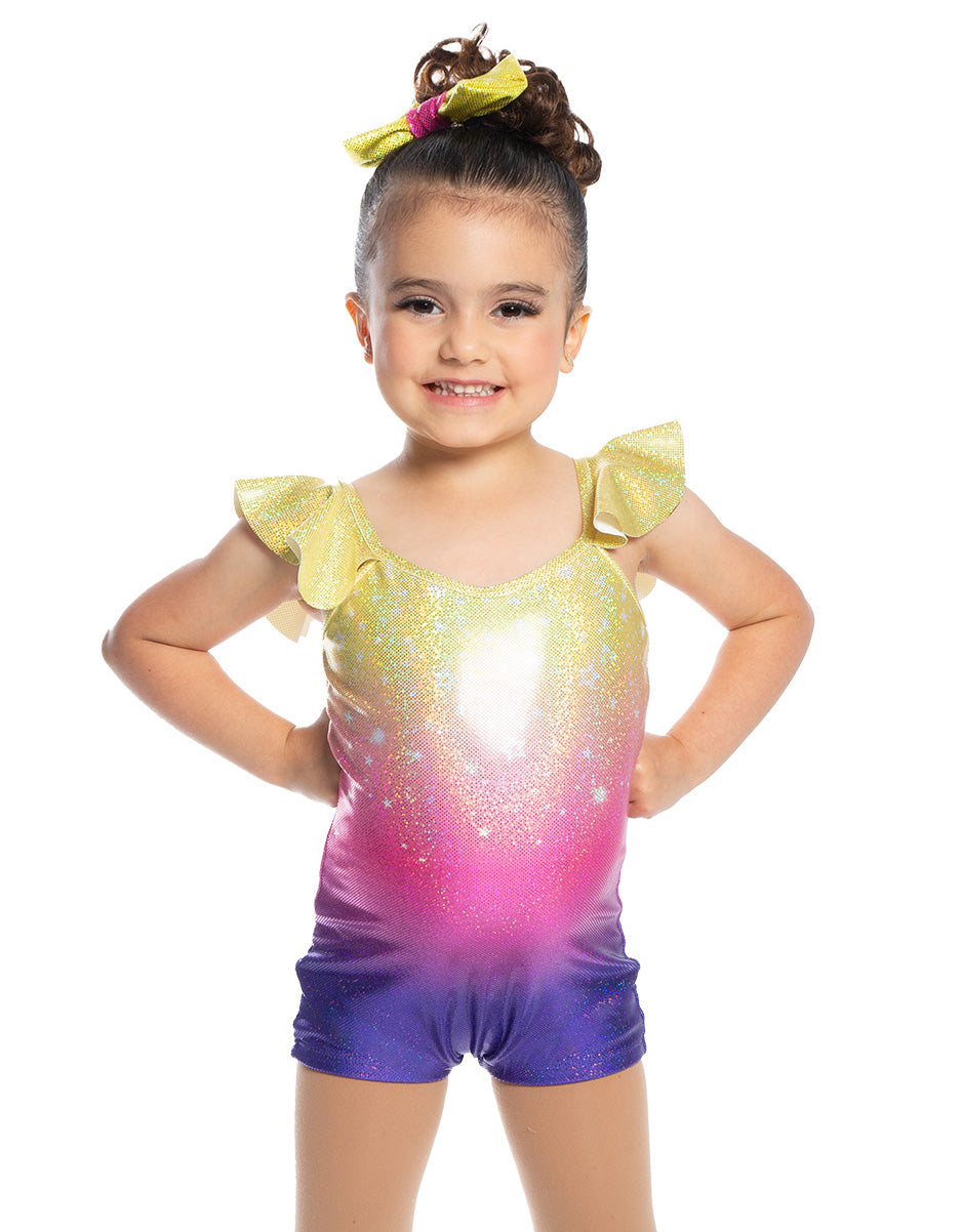 Lollipop Princess Cami Biketard with Flutter Sleeves