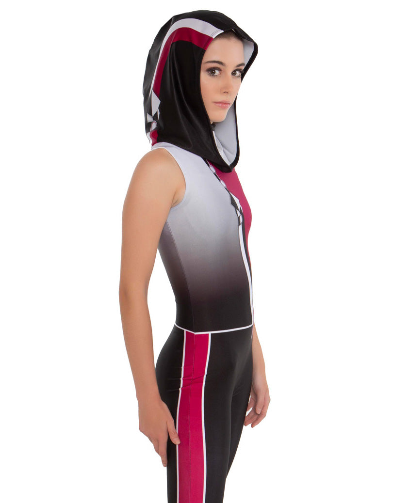 The Beat TNeck Sleeveless Zipper Back Unitard