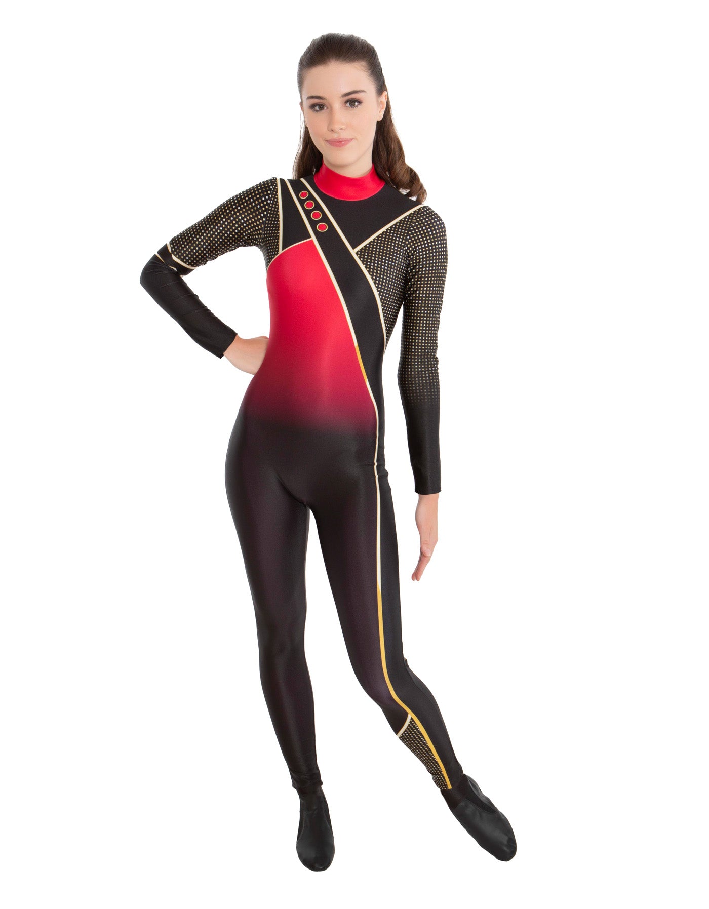 Golden Lines LS TNeck Zip Back Unitard