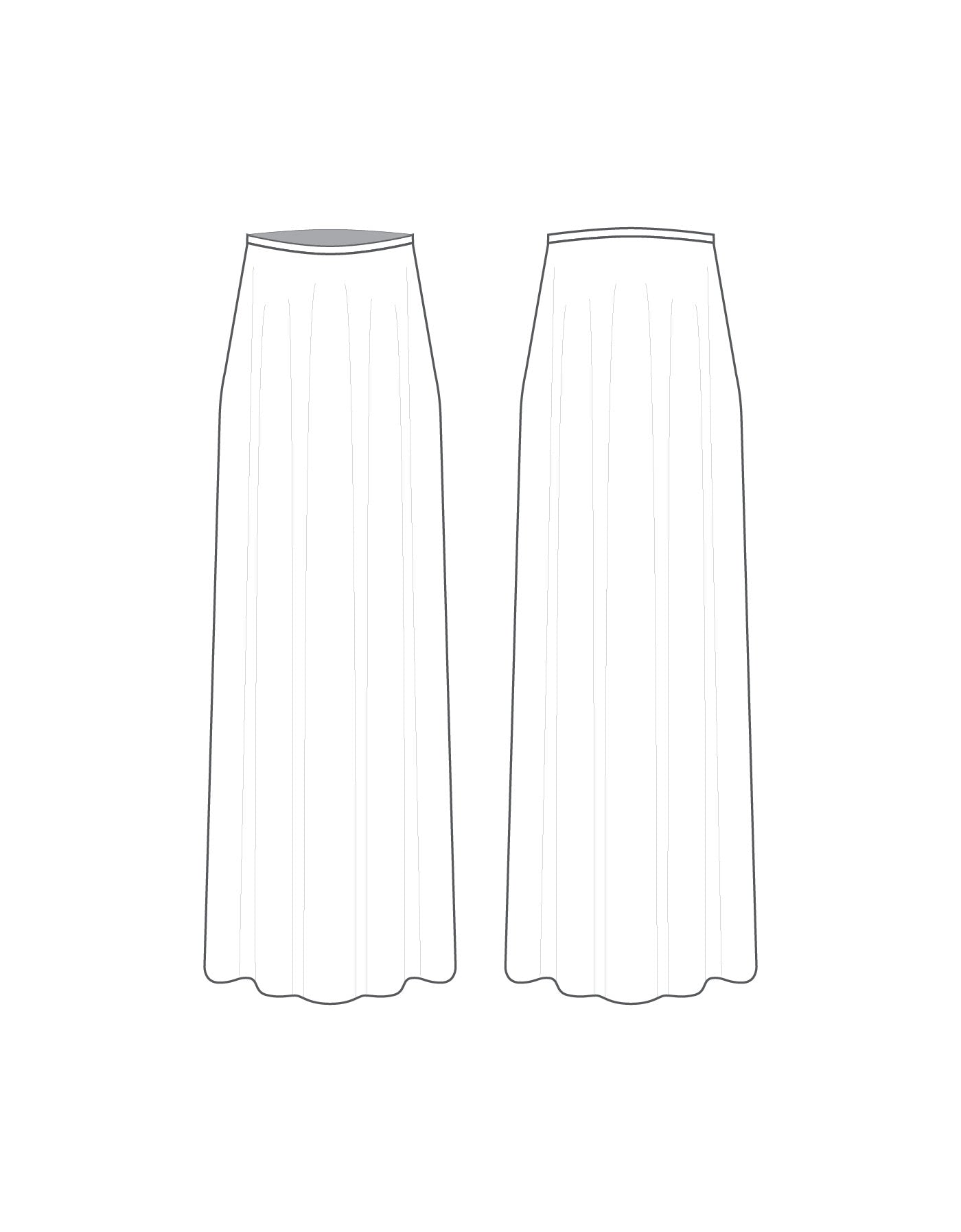 Custom Full Skirt with Closed Sides - Chiffon