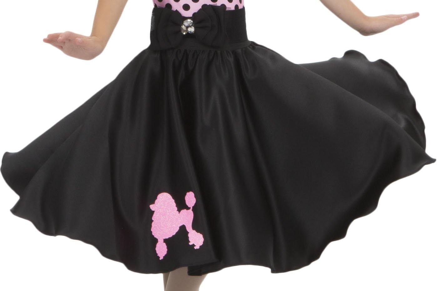 Grease Long Satin Skirt