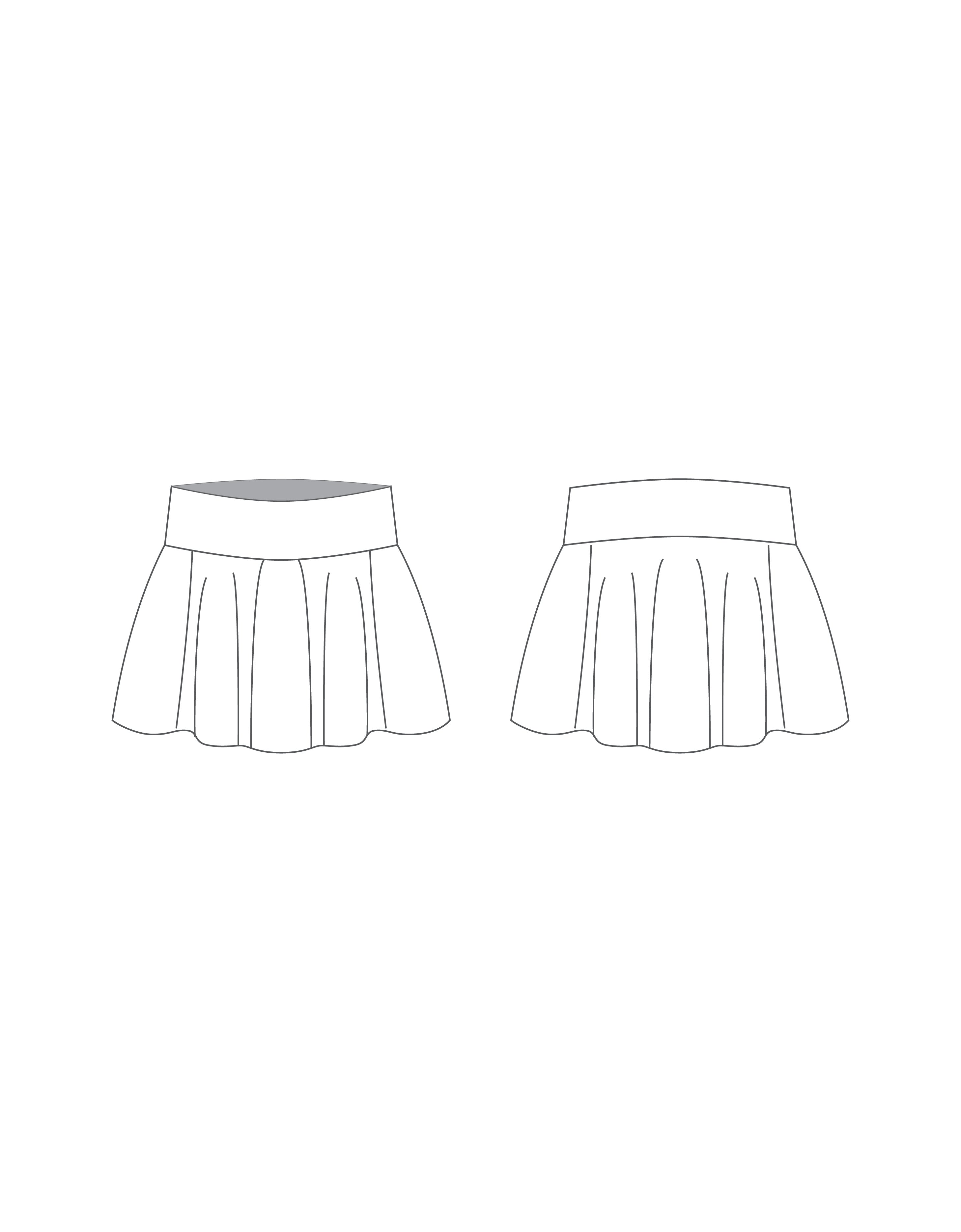 Custom Inked Basqued Skort - Lycra