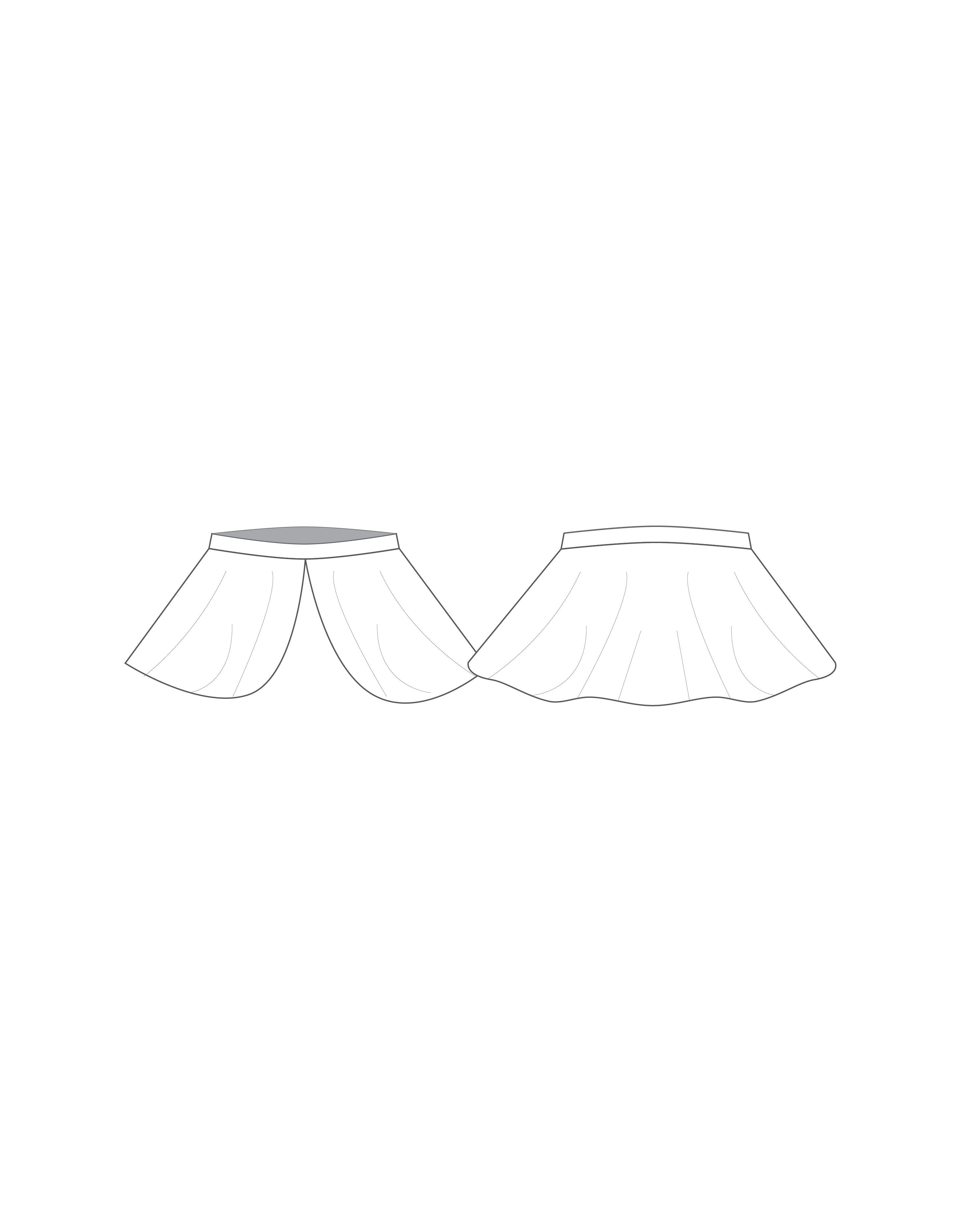 Custom Inked Top Skirt with SLIT - Hologram