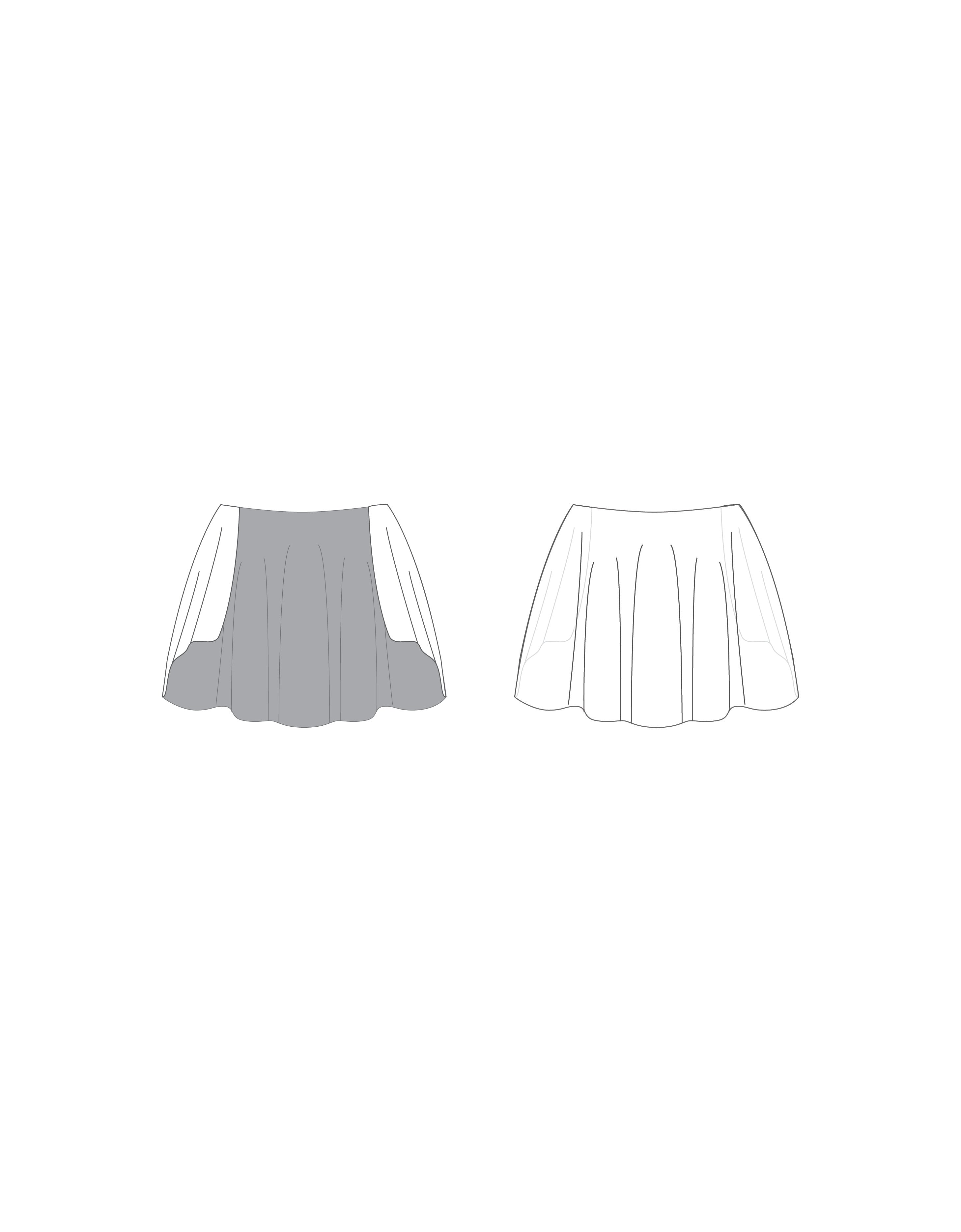 Custom Inked Mini Chiffon Skirt - Chiffon