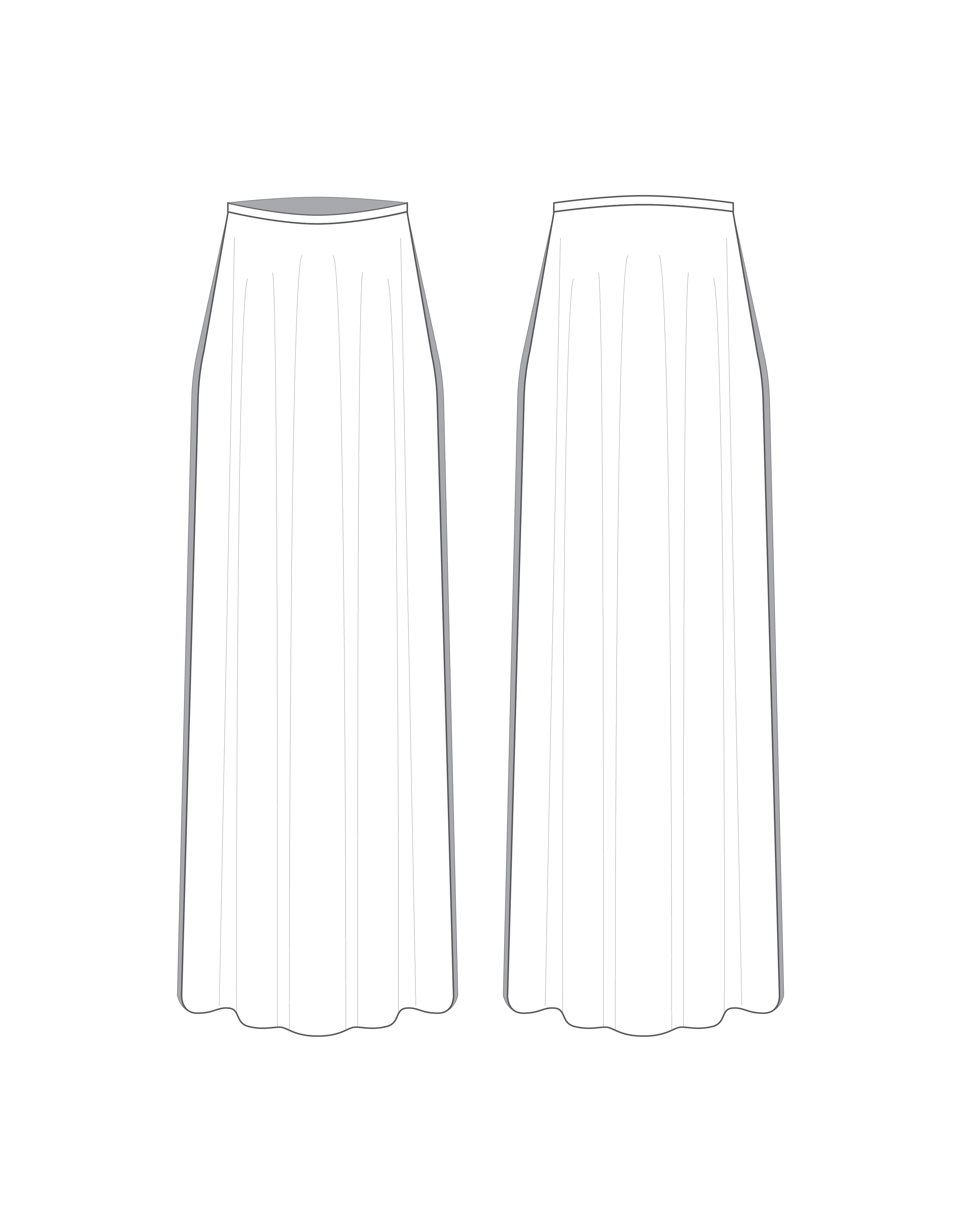 Custom Inked Chiffon Full Skirt - Chiffon