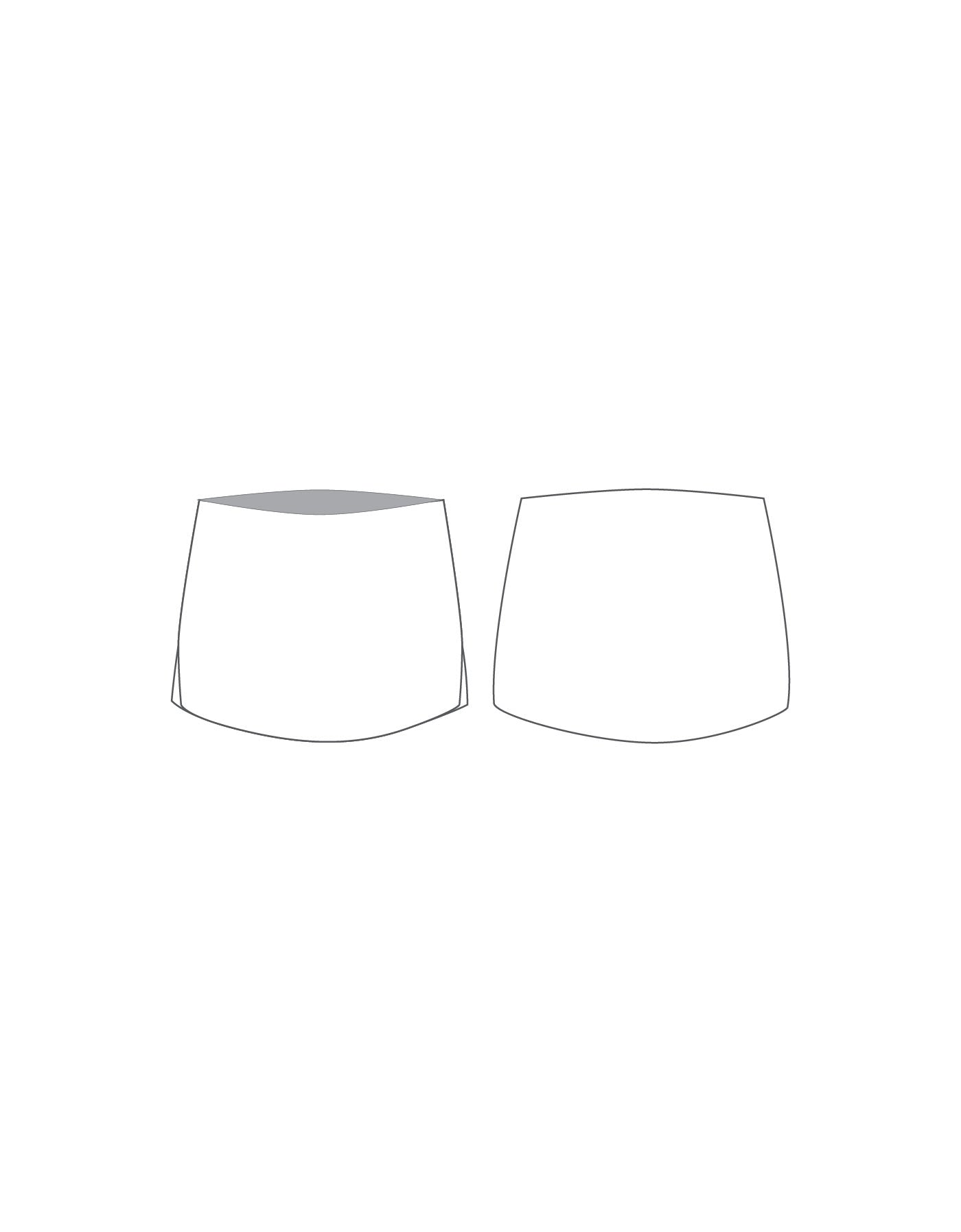 Custom Inked Panel Skirt with Vent - Lycra