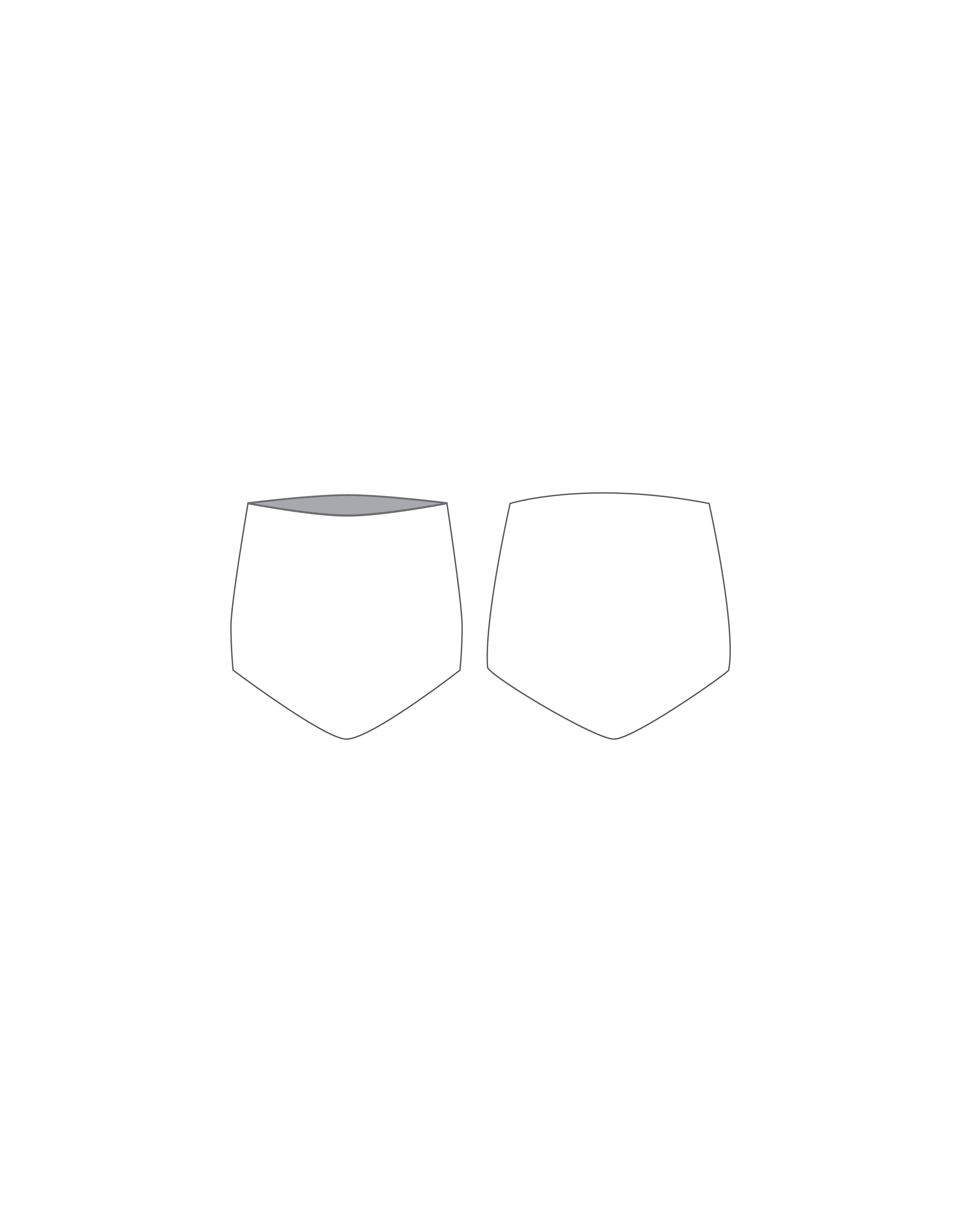 Custom Inked V Panel Skirt - Lycra