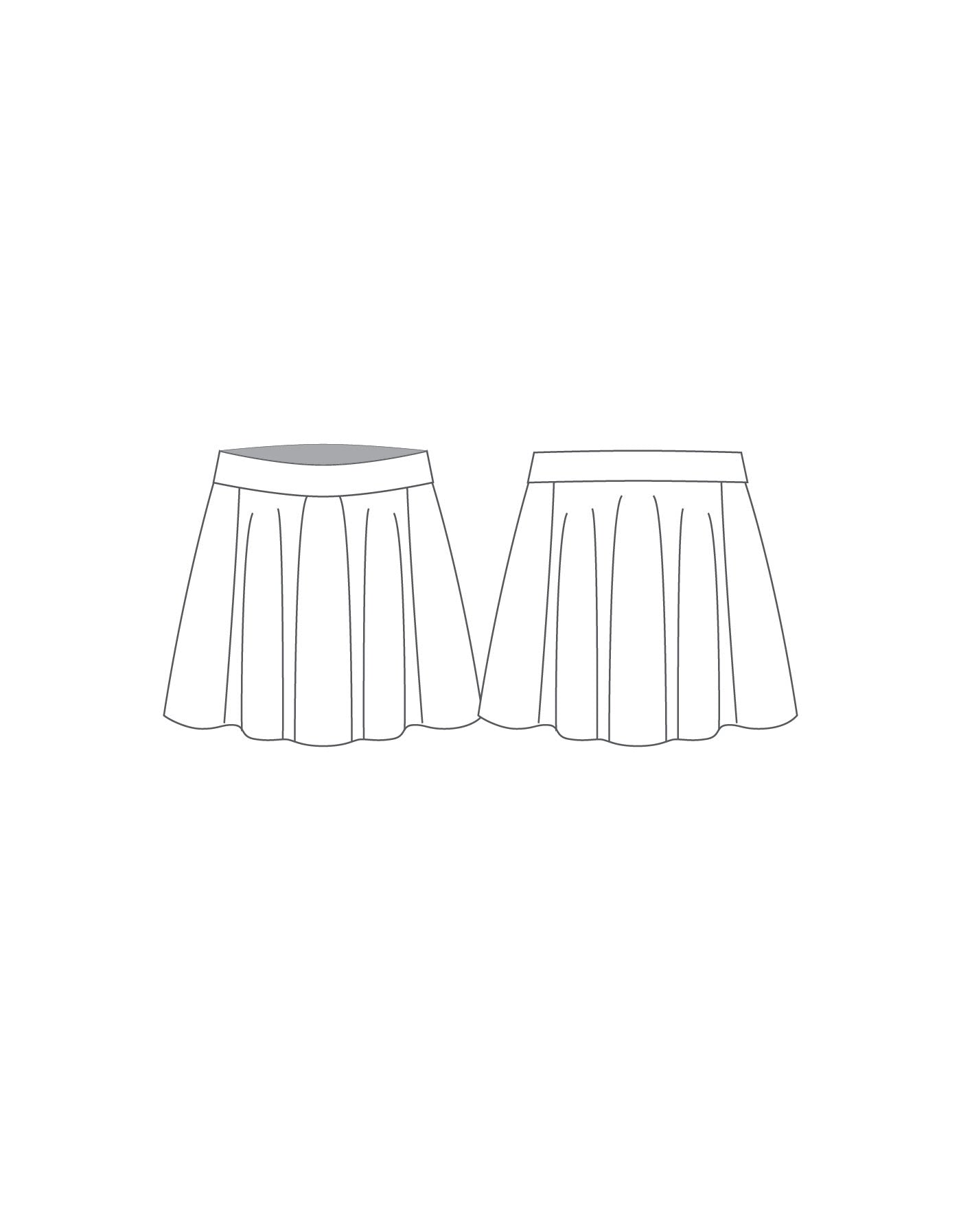 Custom Inked Skater Skirt with Waistband - Lycra