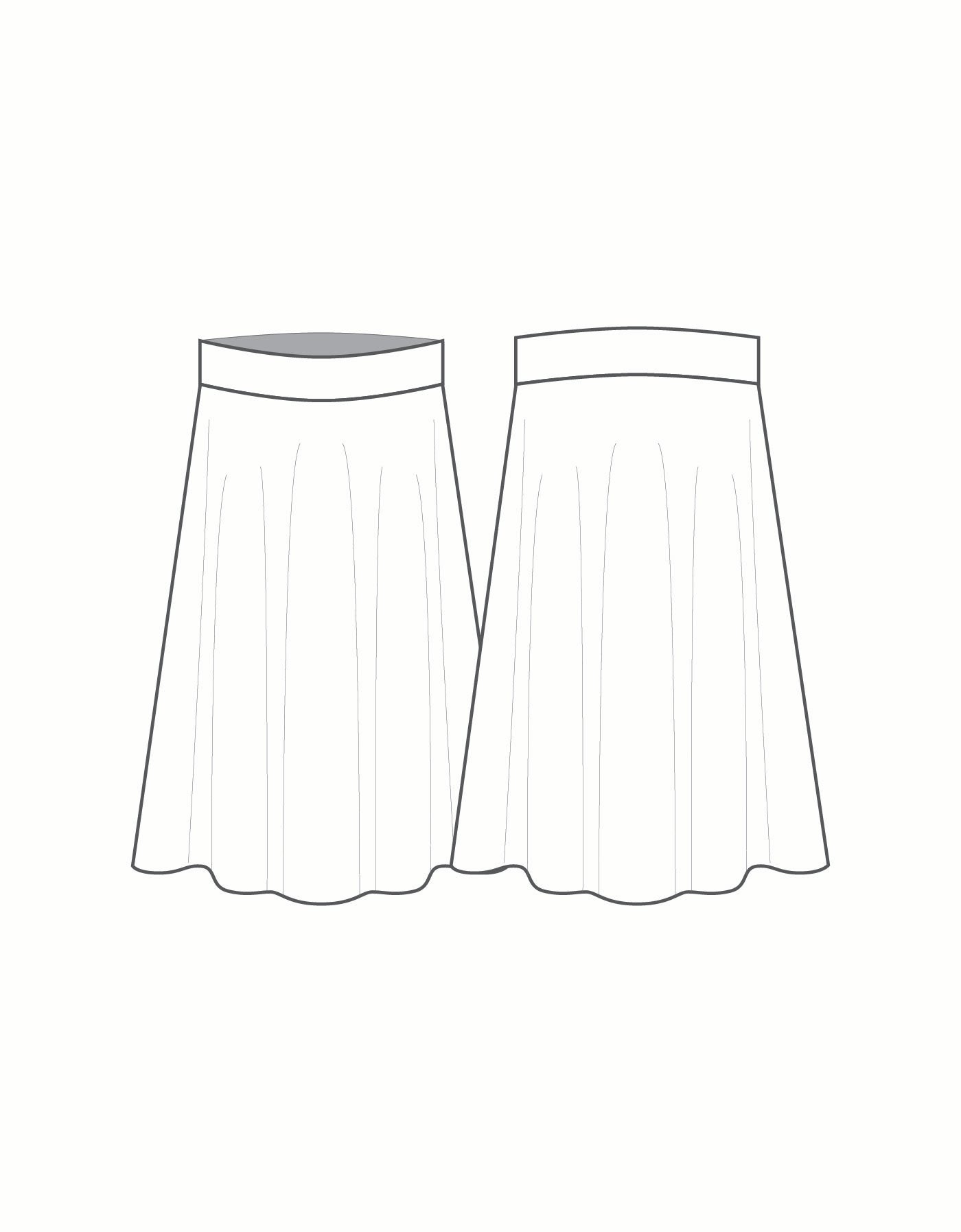 Custom Inked Character Skirt Tall Waistband - Lycra