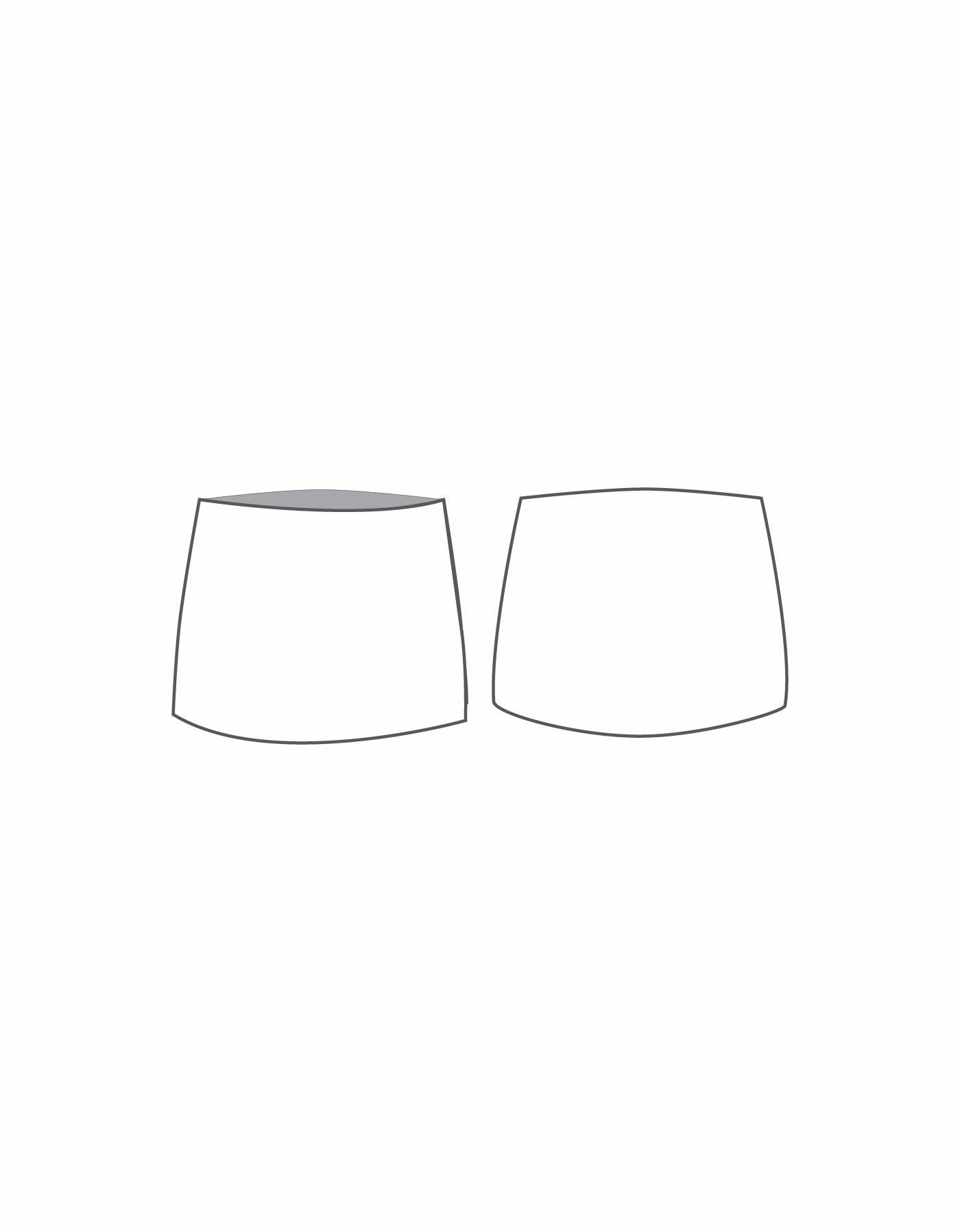 Custom Inked Convertible Panel Skirt - Lycra