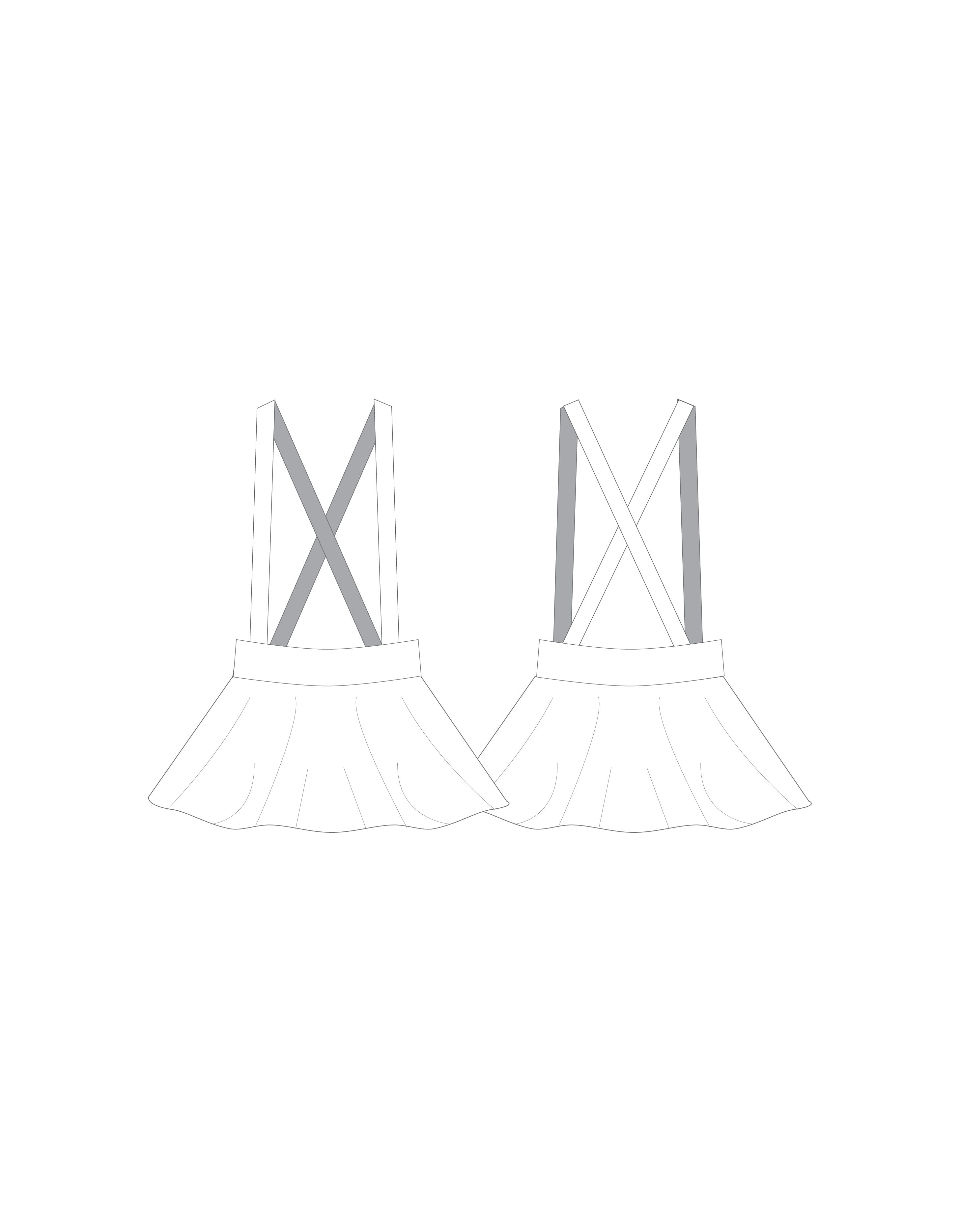 Custom Inked Skirt with Straps - Lycra