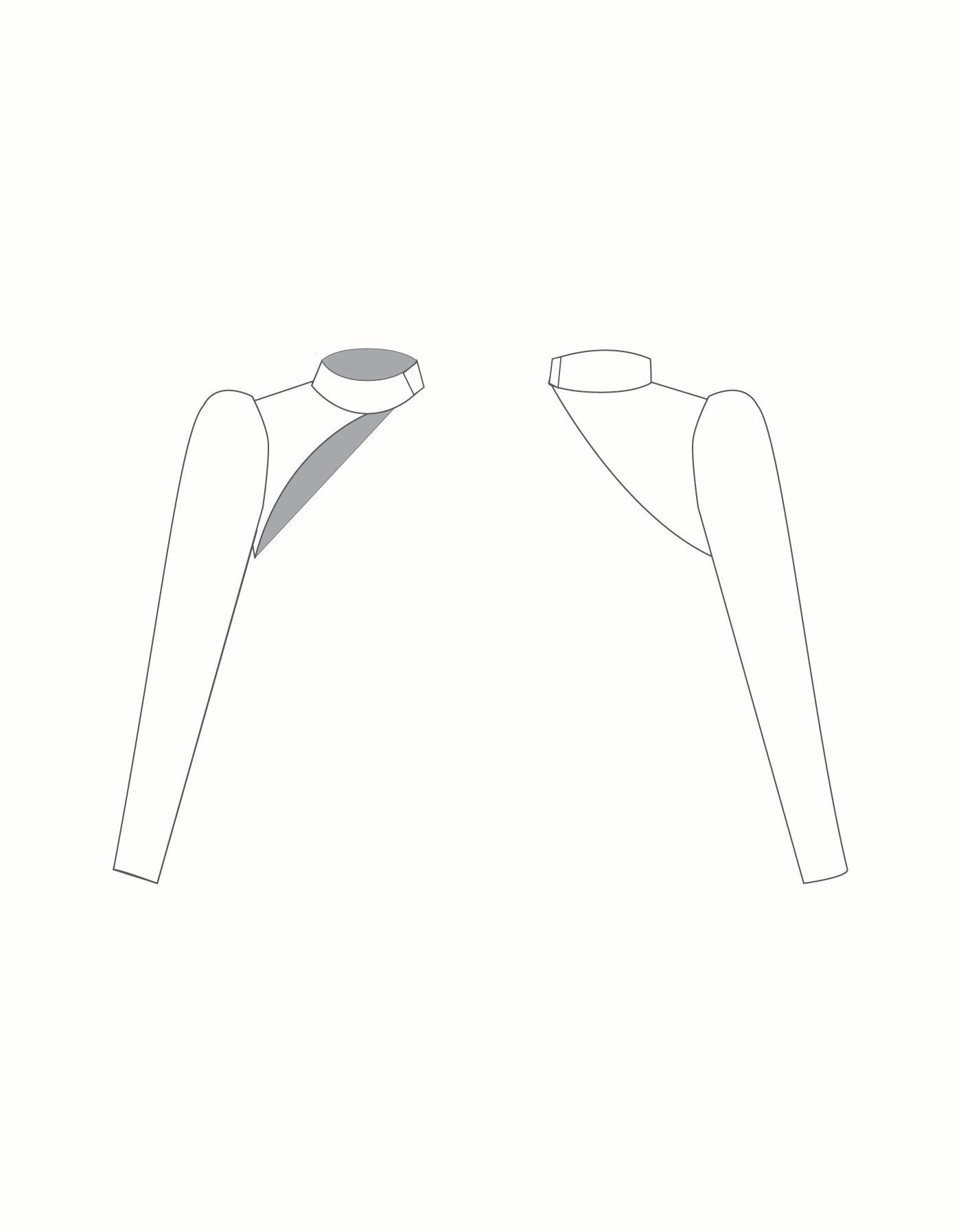 Custom Inked One Long Puff Sleeve TNeck Shrug - Lycra