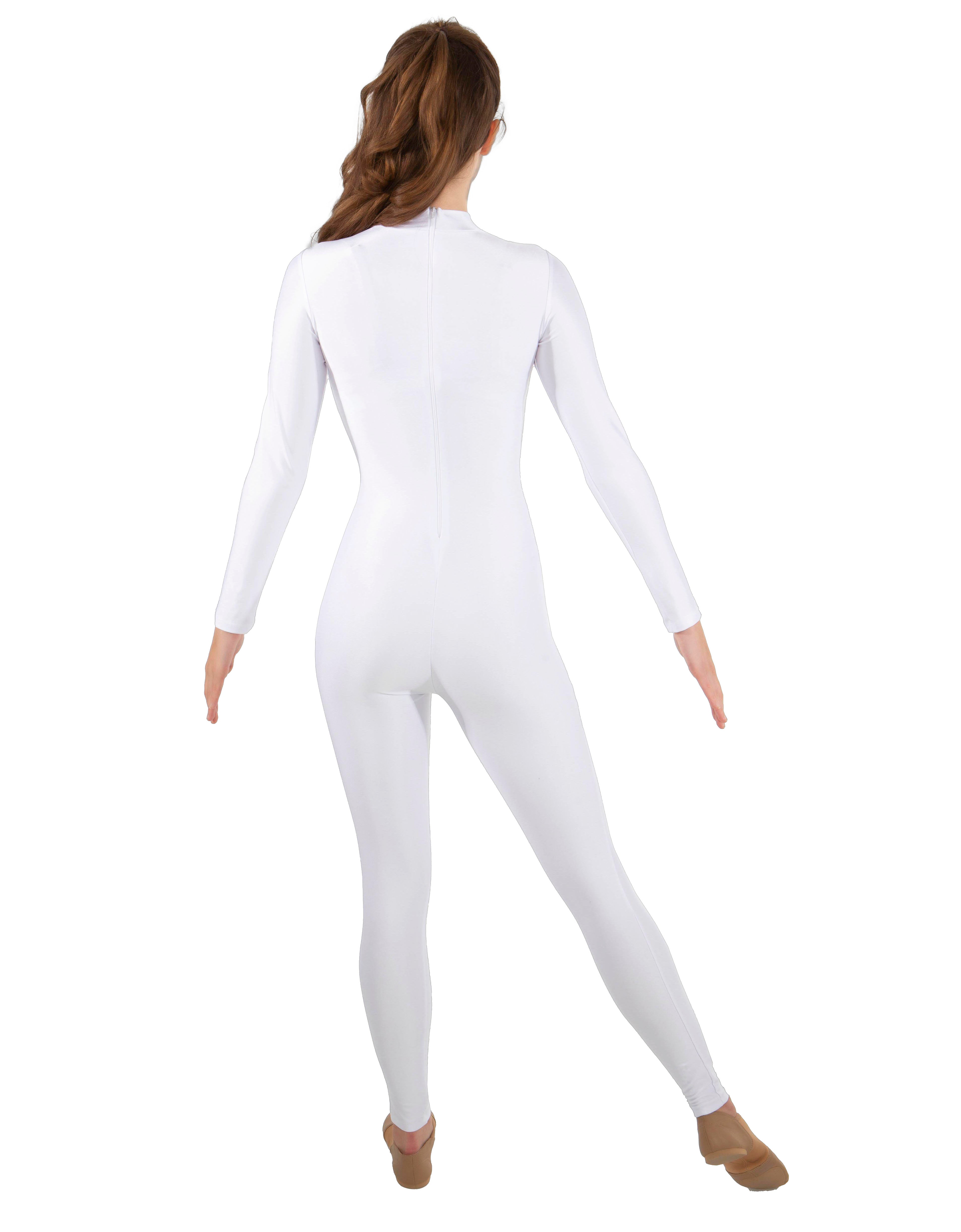 TNeck LS Unitard Zipper Back