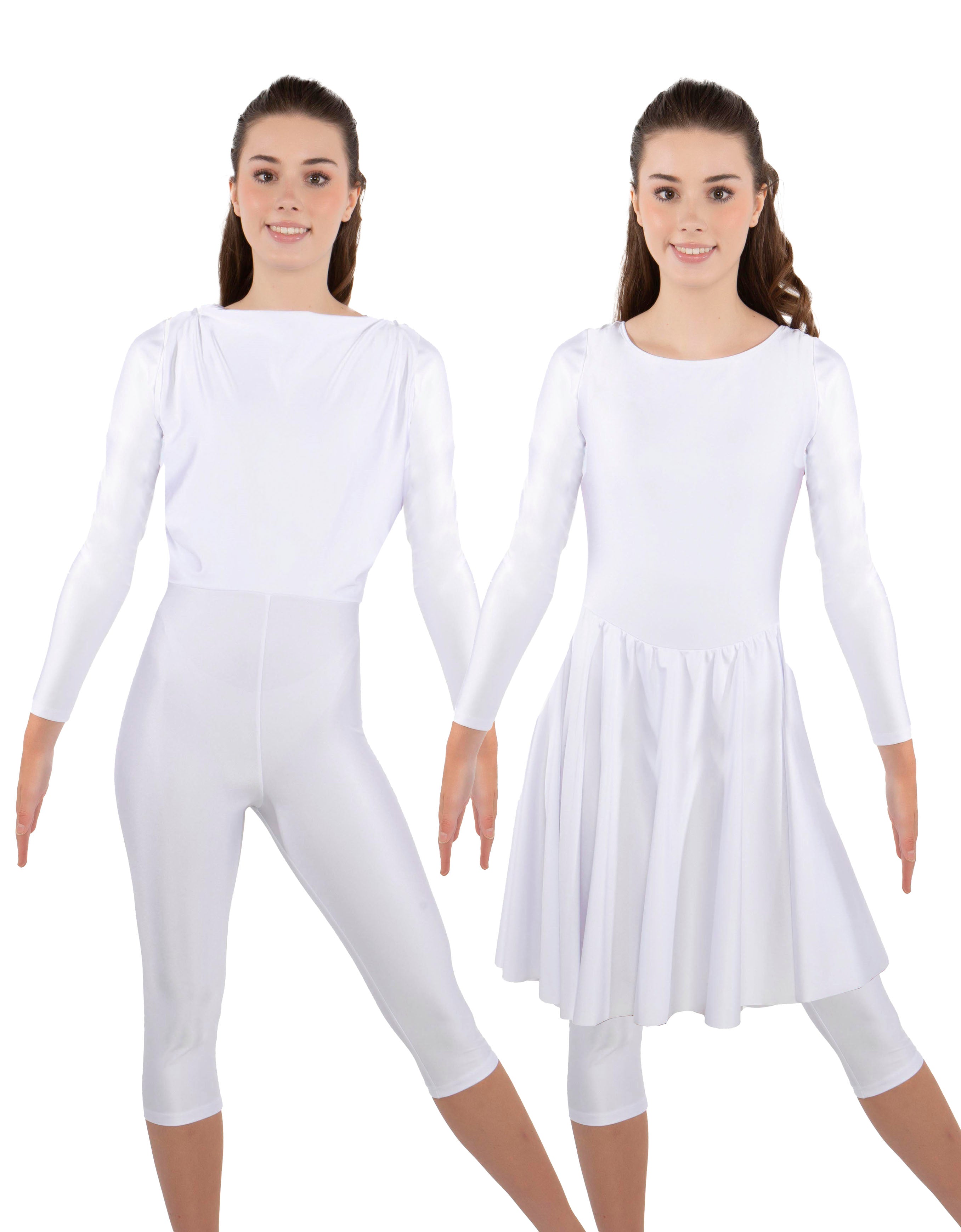 Convertible Dress with Bib LS Capri