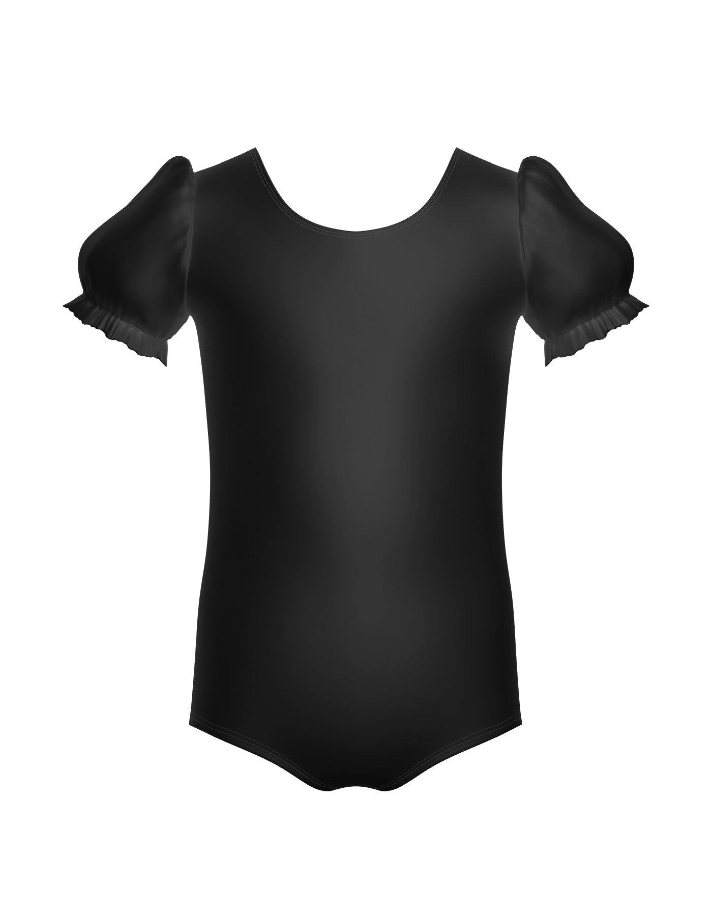 Solid Lycra Puff Sleeve Leotard