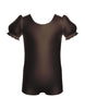 Solid Lycra Puff Sleeve Biketard