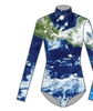 Custom Earth 1 Lycra LS Tneck Zipper Back Leotard