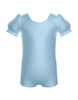 Solid Lycra Puff Sleeve Biketard