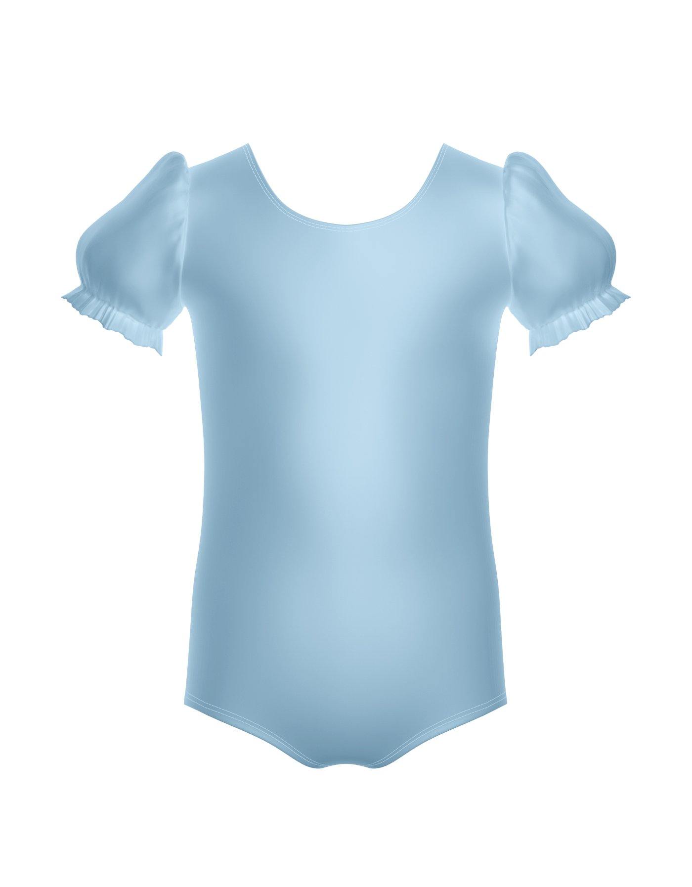 Solid Lycra Puff Sleeve Leotard