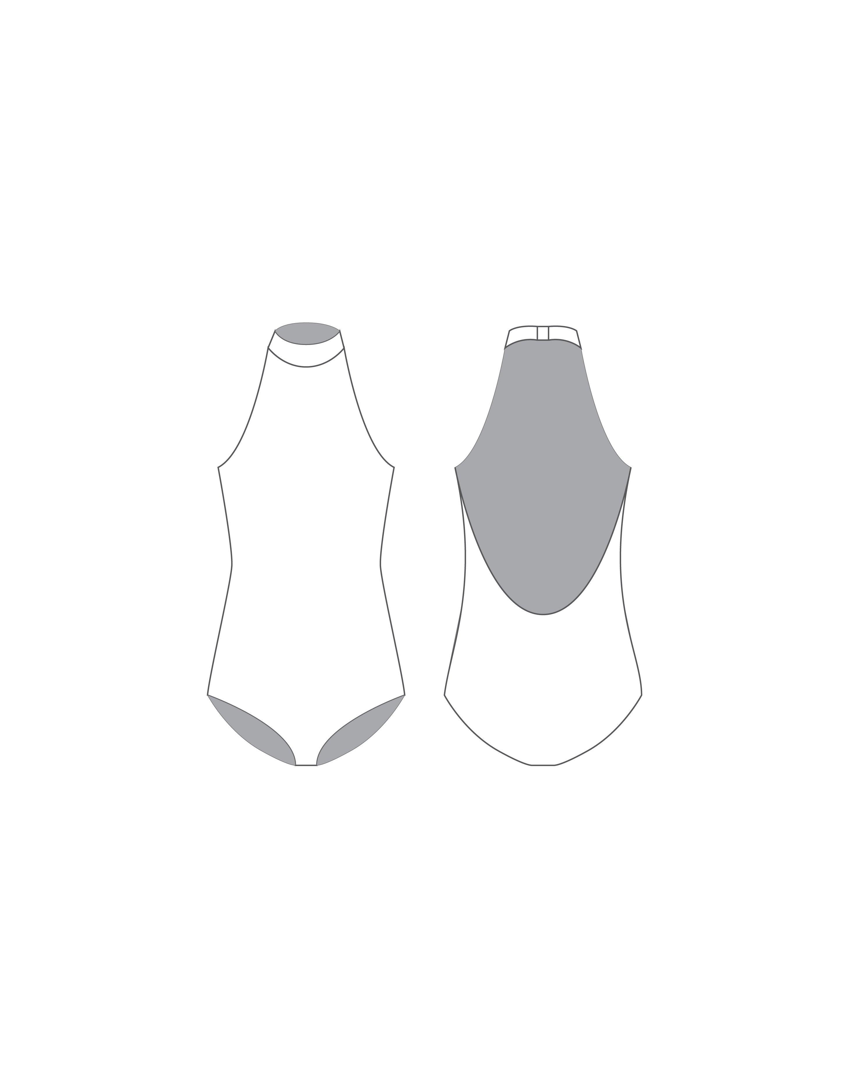 Custom Ice Theme Halter Leotard Low Back