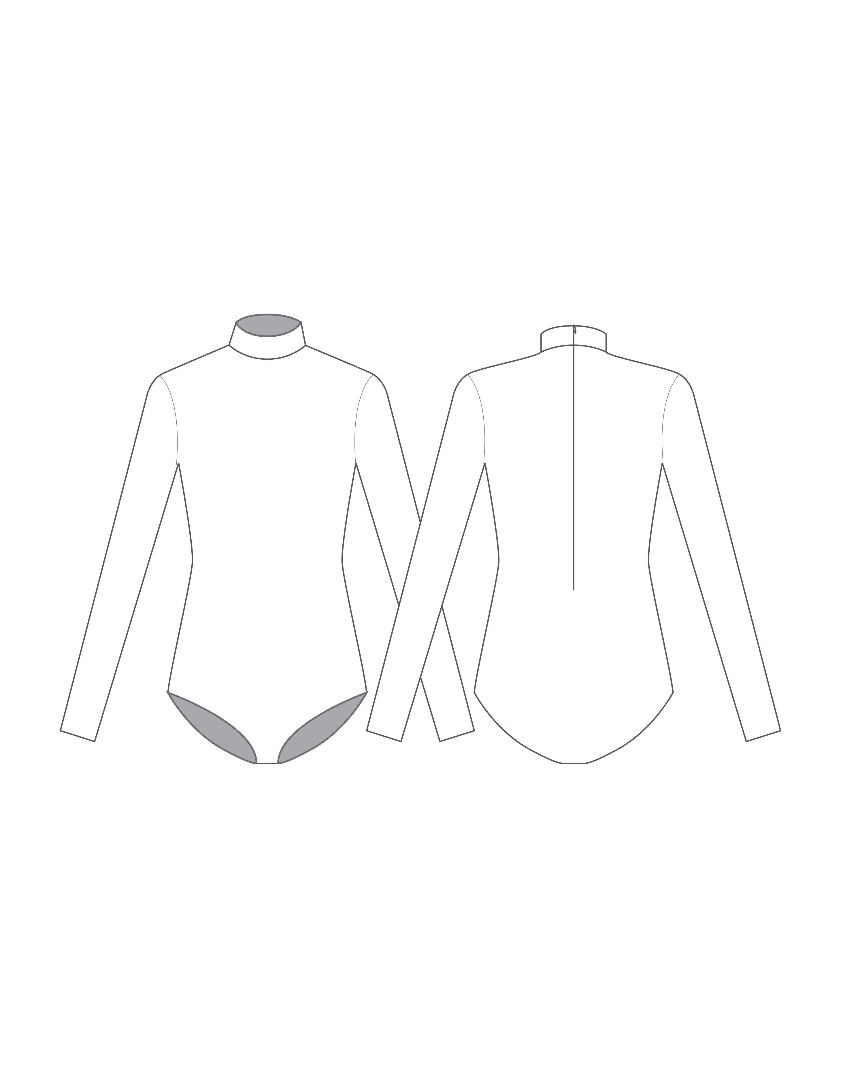 Thats Amore Chef Long Sleeve Tneck Zip Back Boys Leotard