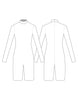 Custom Inked Lycra LS Tneck Zipper Back Nicker Length Biketard - Hamilton Theatrical