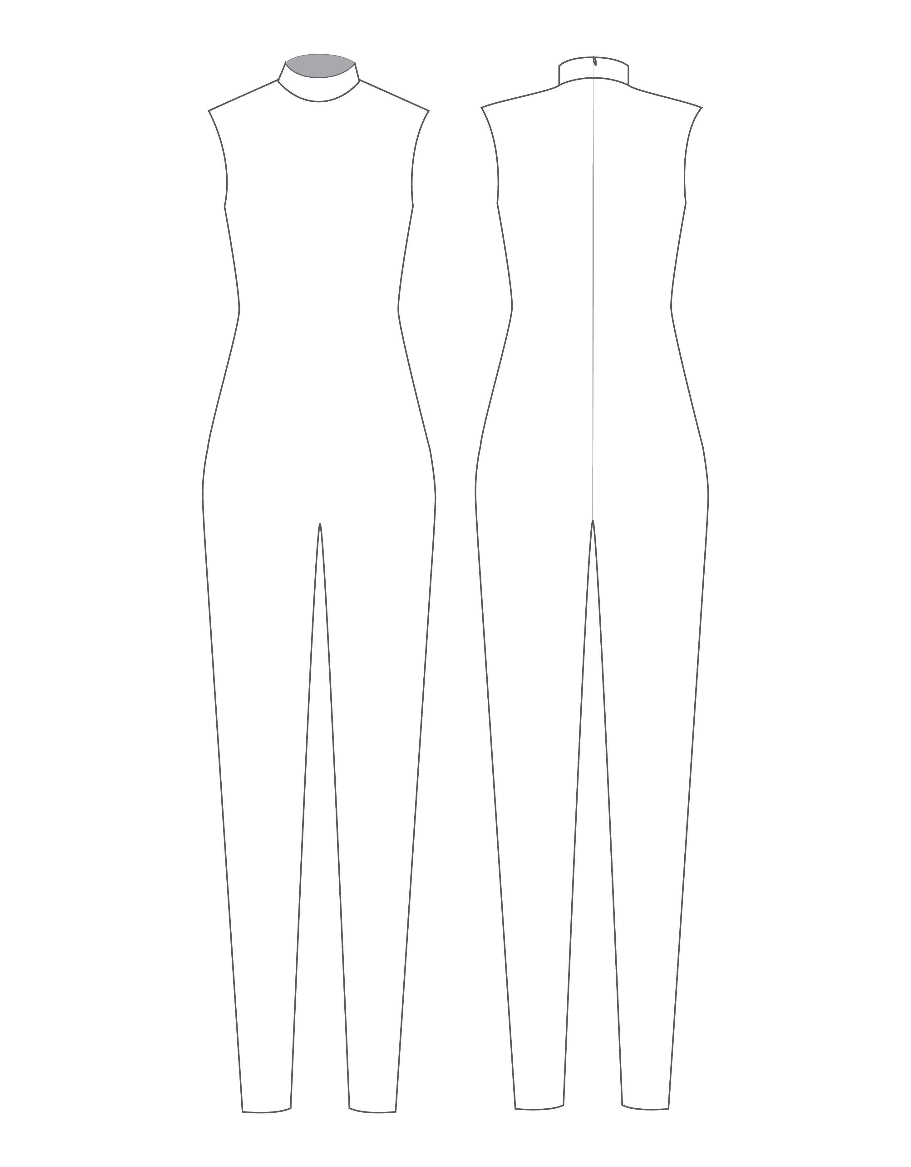 Je Taime Lycra Sleeveless Tneck Zipper Back Unitard