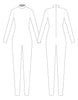 Custom Animal Crackers Tiger LS Tneck Zipper Back Unitard