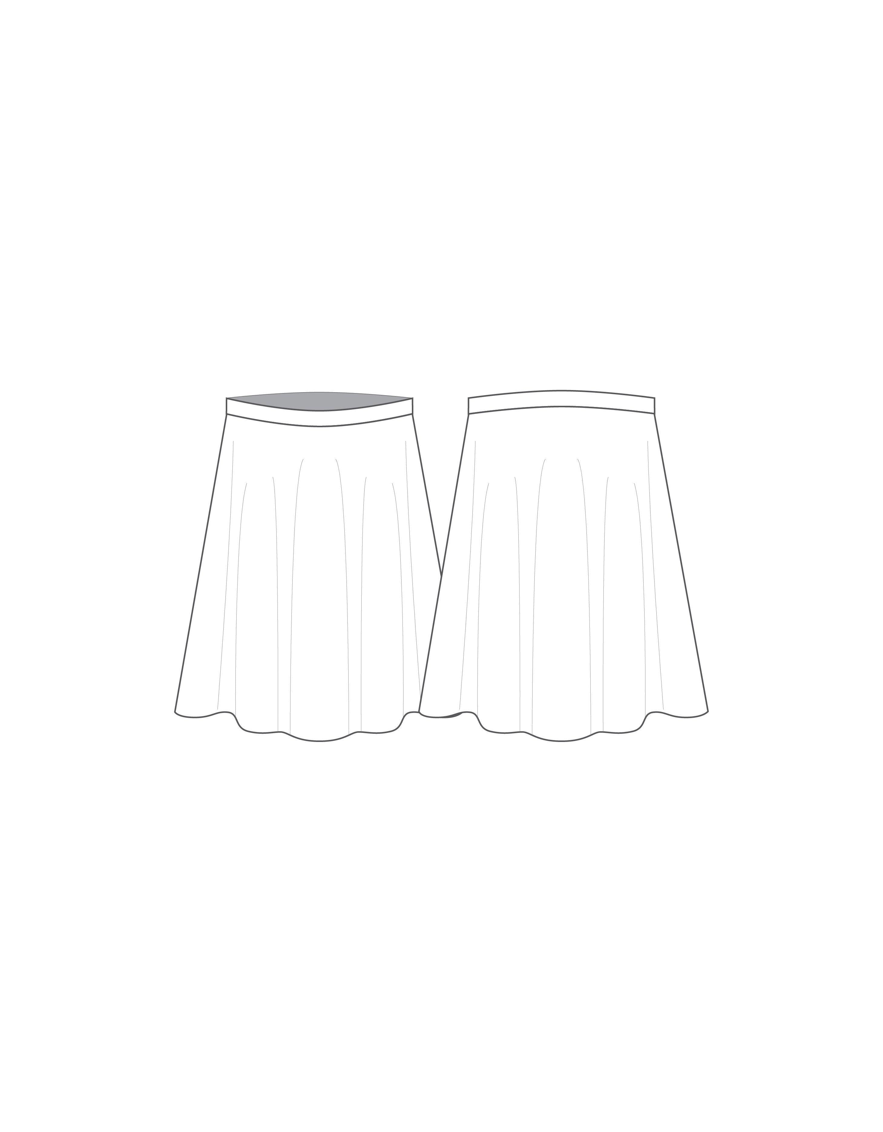 Custom Inked Chiffon Long Circle Skirt - Hamilton Theatrical