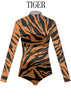 Custom Jungle Book LS Tneck Open Back Mesh Leotard with Bandeau and Panty