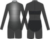 Custom Jungle Book LS Tneck Zip Back Mesh Bike Short Biketard with Bandeau and Panty