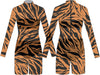Custom Jungle Book LS Tneck Zip Back Mesh Bike Short Biketard with Bandeau and Panty