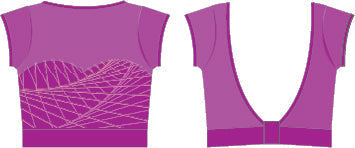 Custom Windmills Mesh Bow Back Crop Top