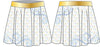 Huntress Golden Skater Skirt with Waistband