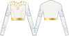 Huntress Golden LS Crew Neck Crop Top with Epaulets