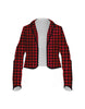 Totally Clueless Houndstooth Cropped Scuba Jacket Ladies