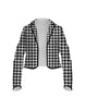 Totally Clueless Houndstooth Cropped Scuba Jacket Ladies