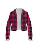 Totally Clueless Houndstooth Cropped Scuba Jacket Ladies