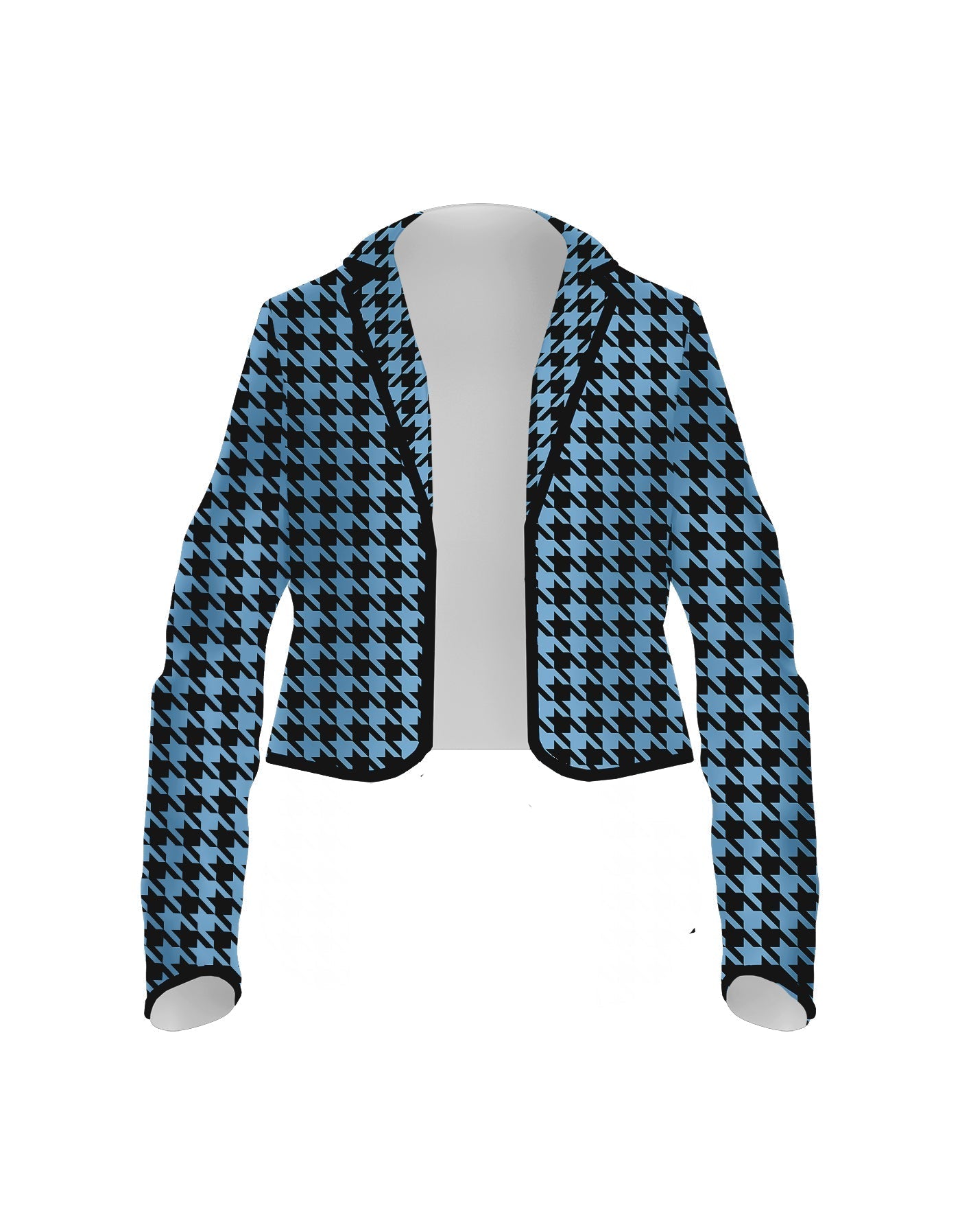 Totally Clueless Houndstooth Cropped Scuba Jacket Ladies