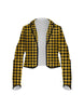 Totally Clueless Houndstooth Cropped Scuba Jacket Ladies