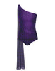 Fractal One Shoulder Leotard with Chiffon Sash